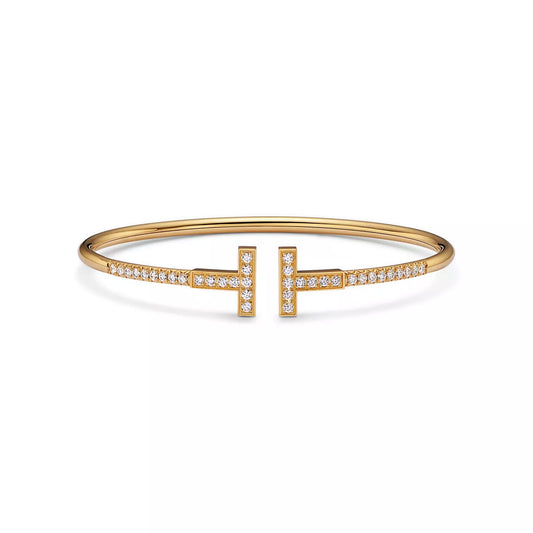 Tiffany T Pavé Diamond Wire Bangle