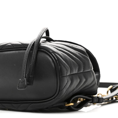 Calfskin Matelasse GG Marmont Flap Backpack Black