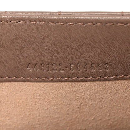 Calfskin Matelasse Mini Pearly GG Marmont Chain Wallet Porcelain Rose
