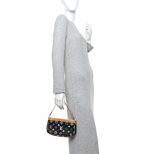 Monogram Multicolor Pochette Accessories Black