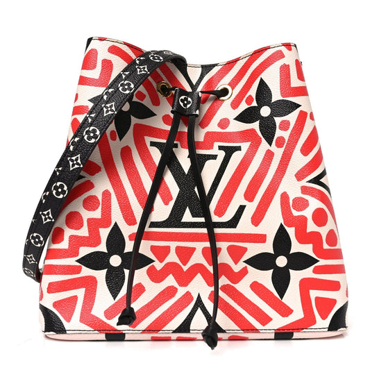 Monogram Giant Crafty NeoNoe MM Creme Rouge Black