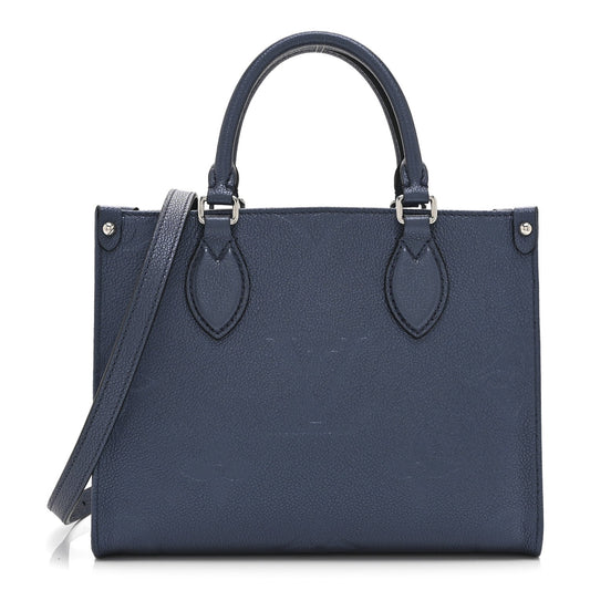 Metallic Empreinte Monogram Giant Onthego PM Navy Nacre