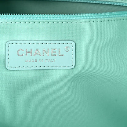 Shaded Calfskin Medium Deauville Tote Light Green Turquoise Purple