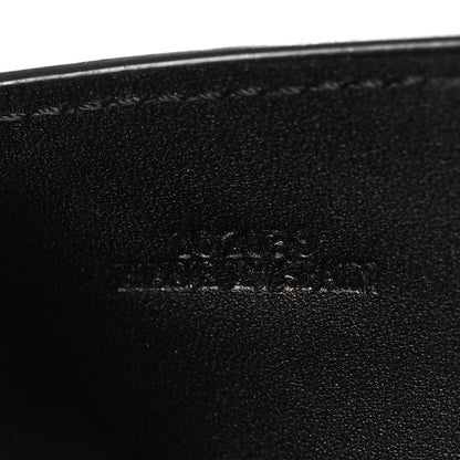 Grained Calfskin Vertical Bi-fold Wallet Black