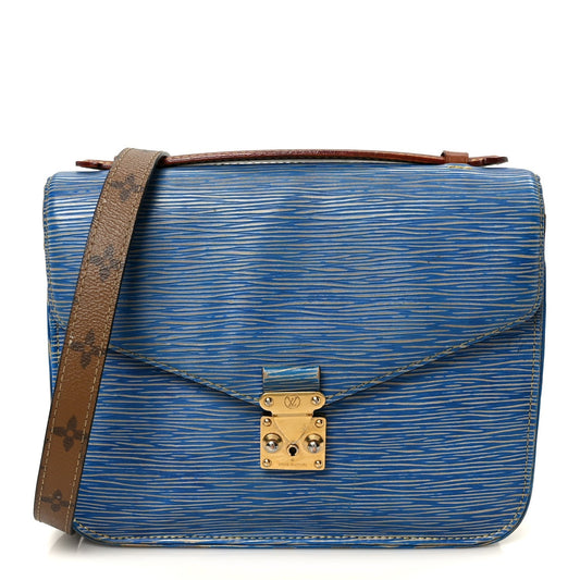 Epi Reverse Monogram Pochette Metis Denim Light