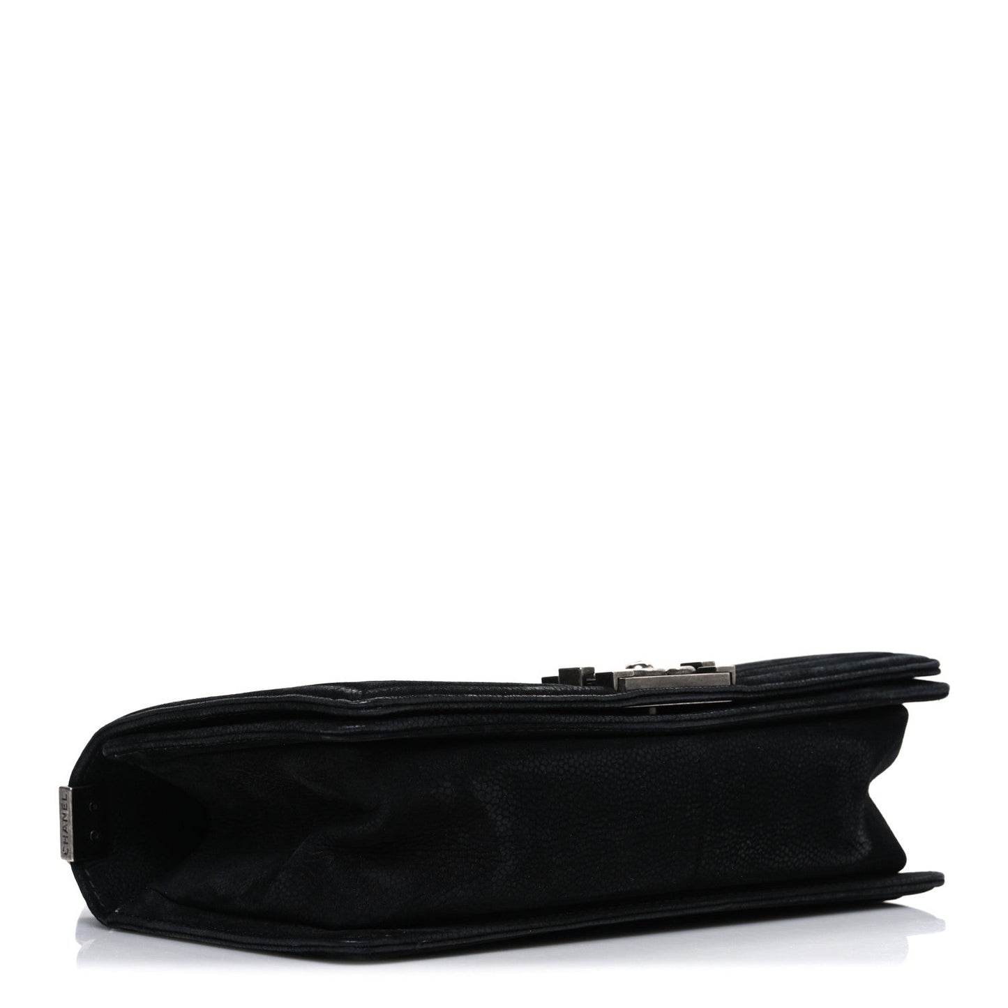Bullskin Suede Caviar Quilted Medium Boy Flap Black