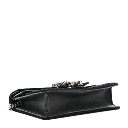 Suede Super Mini Dionysus Shoulder Bag Black