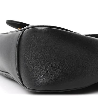 Calfskin Matelasse Medium GG Marmont Shoulder Bag Black