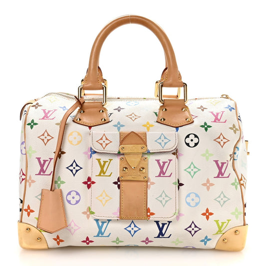 Monogram Multicolor Speedy 30 White