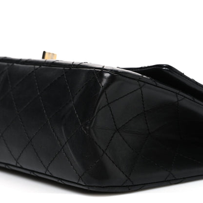 Aged Calfskin Quilted 2.55 Reissue 226 Flap Black