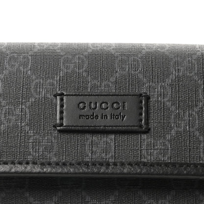 GG Supreme Monogram Web Slim Belt Bag Black Grey