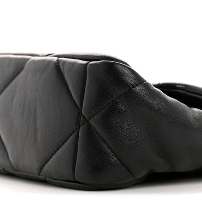 Lambskin Quilted Medium Chanel 19 Flap Black