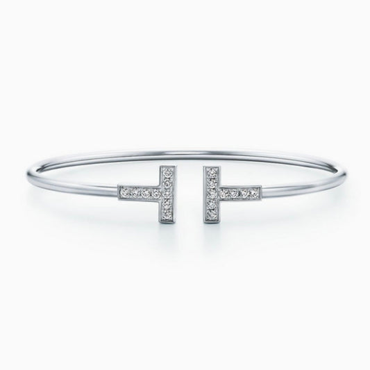 Tiffany T Diamond Wire Bracelet