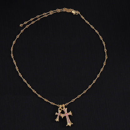 Chrome Hearts Double Cross Necklace