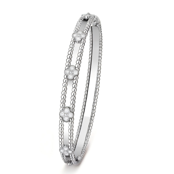 VCA Perlée sweet clovers bracelet, medium model