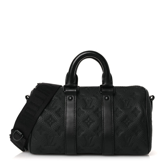 Monogram Taurillon Keepall Bandouliere 25 Black