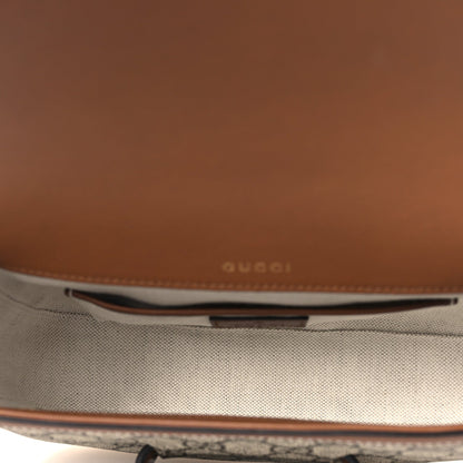 GG Supreme Monogram Duomo Lux Horsebit 1955 Soft Small Shoulder Bag Beige Ebony Sundial
