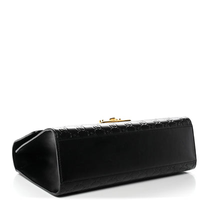 Guccissima Medium Padlock Shoulder Bag Black