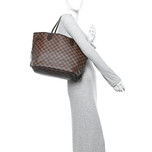 Damier Ebene Neo Neverfull MM Rose Ballerine