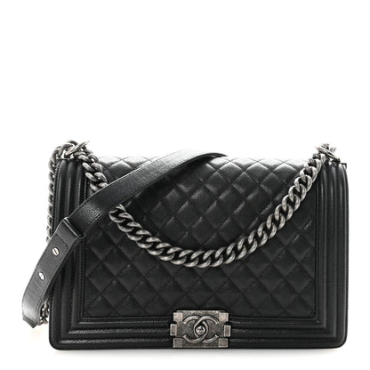Caviar Quilted New Medium Boy Flap Black