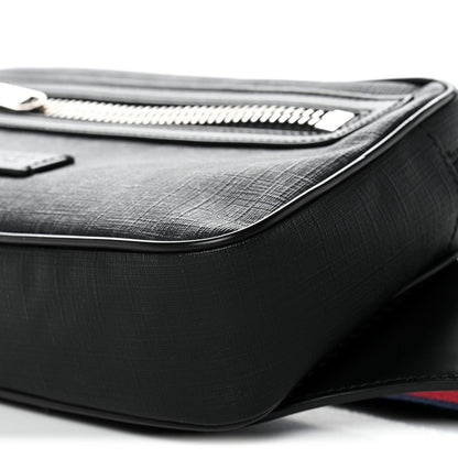 Soft GG Supreme Monogram Web Belt Bag Black Grey
