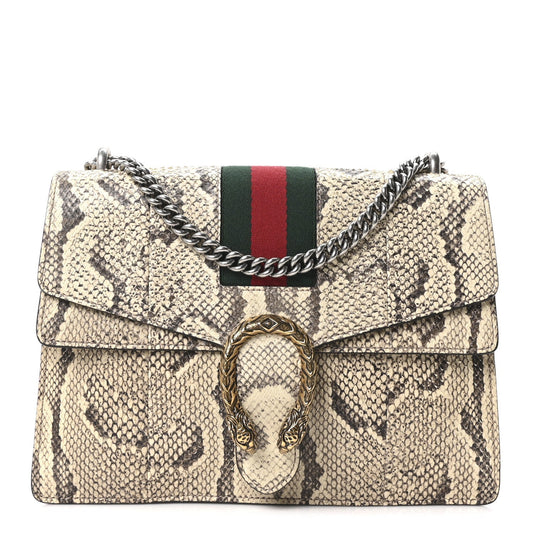 Snakeskin Web Medium Dionysus Shoulder Bag Natural