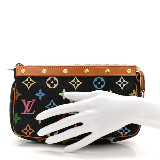 Monogram Multicolor Pochette Accessories Black