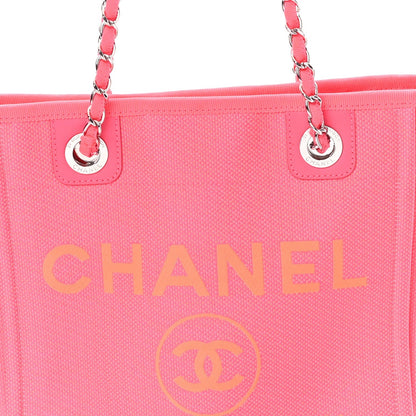 Canvas Mini Deauville Tote Pink Orange