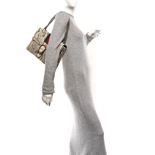 Snakeskin Web Medium Dionysus Shoulder Bag Natural