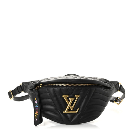 Calfskin Quilted New Wave Bumbag Black