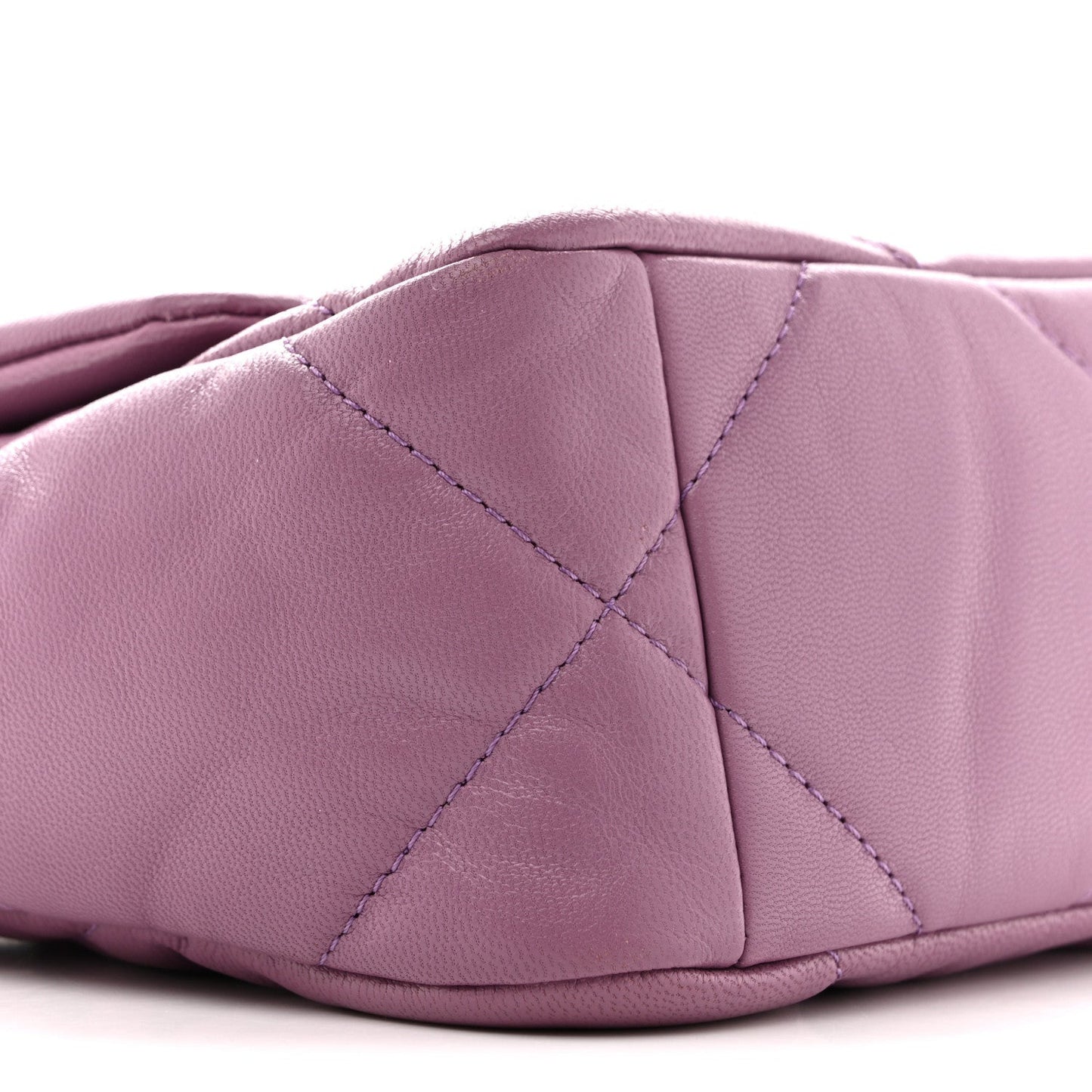 Goatskin Quilted Medium Chanel 19 Flap Purple