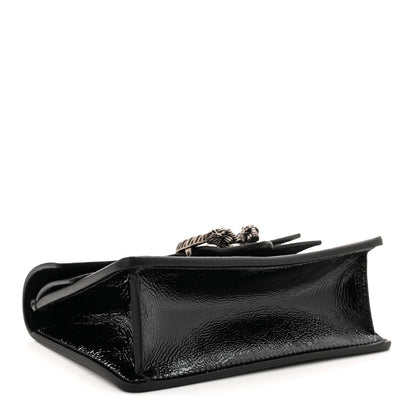 Crinkled Patent Super Mini Dionysus Shoulder Bag Black
