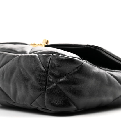 Lambskin Quilted Medium Chanel 19 Flap Black