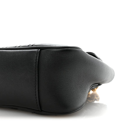 Calfskin Matelasse Small GG Marmont Shoulder Bag Black