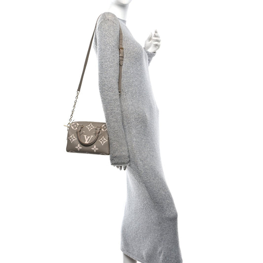 Empreinte Monogram Giant Speedy Bandouliere 20 Creme Beige