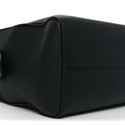 Matte Grained Calfskin India 15.75 Black