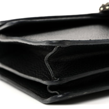 Pebbled Calfskin Small Dionysus Shoulder Bag Black