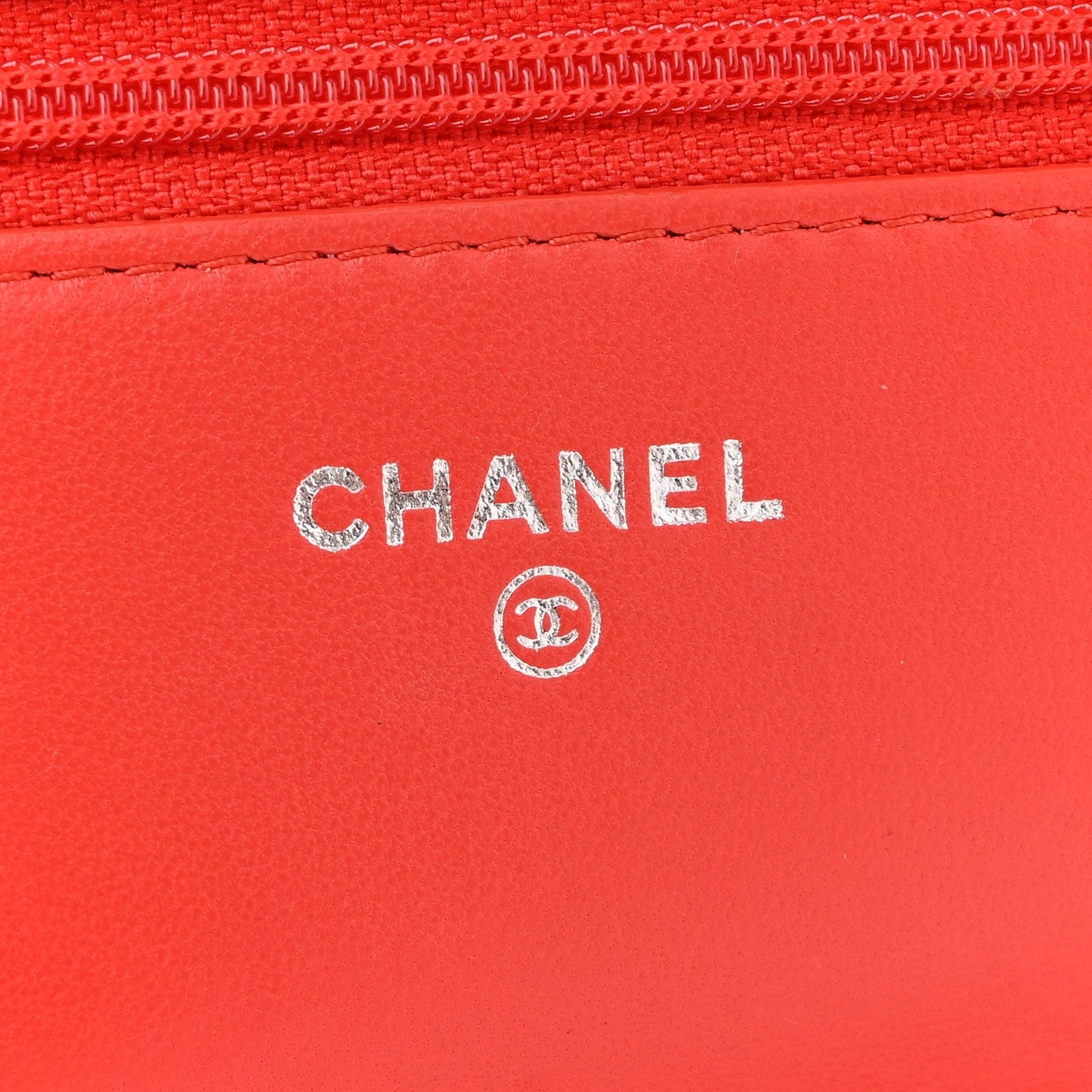 Lambskin Quilted Boy Wallet On Chain WOC Red