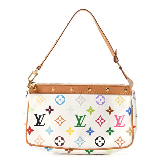 Monogram Multicolor Pochette Accessories White