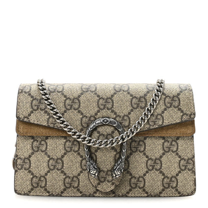 GG Supreme Monogram Super Mini Dionysus Shoulder Bag Taupe