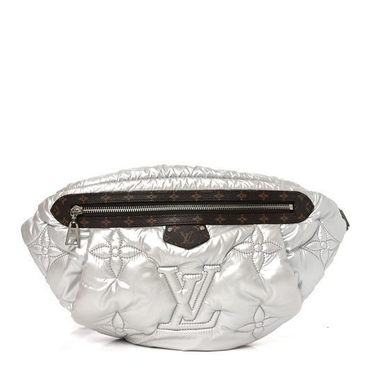 Econyl Monogram Pillow BumBag Silver