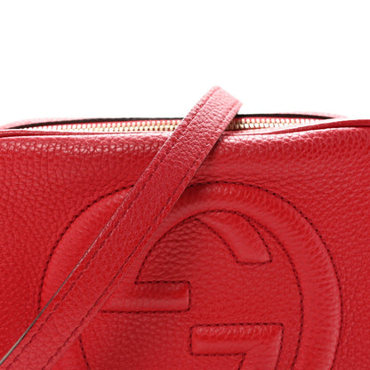 Pebbled Calfskin Small Soho Disco Bag Tabasco Red