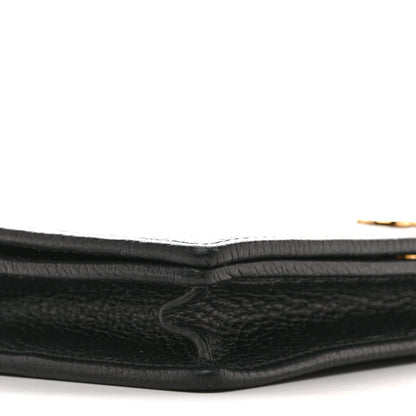Dollar Calfskin Mini GG Marmont Chain Wallet Black
