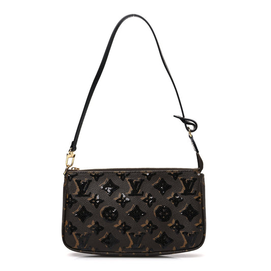 Monogram Sequins Pochette Accessories Black
