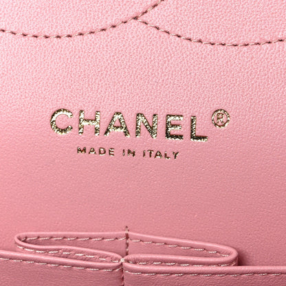 Caviar Quilted Jumbo Double Flap Pink