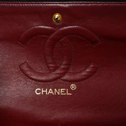 Lambskin Quilted Small Double Flap Black