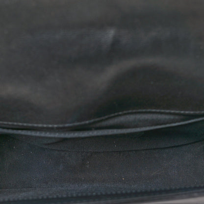 Calfskin Chevron Quilted Small Boy Flap Black