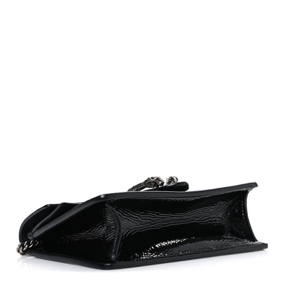 Crinkled Patent Mini Dionysus Shoulder Bag Black