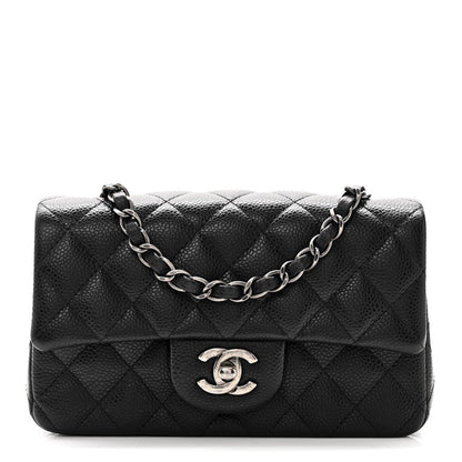 Caviar Quilted Mini Rectangular Flap Black