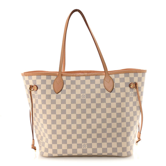 Damier Azur Neo Neverfull MM Rose Ballerine